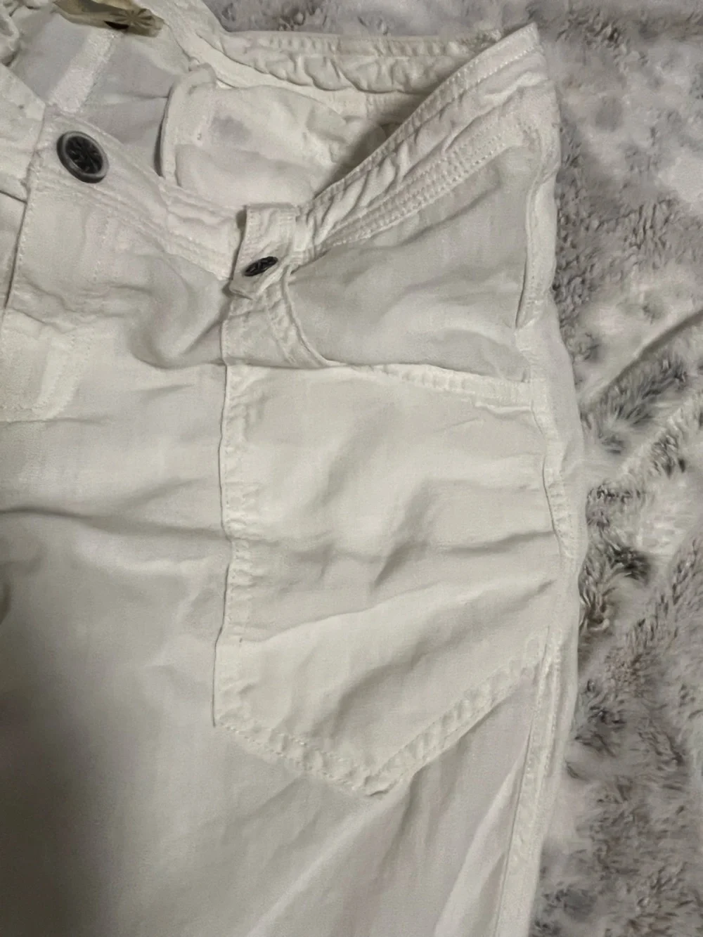 100% Linen Athleta Pants White Summery Size 8-Inseam 30/31 - Picture 5 of 10